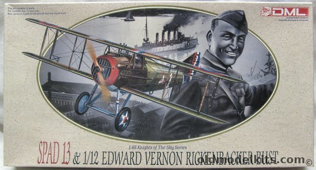 DML 1/48 Spad XIII (Spad 13) With 1/12 Rickenbacker Bust - 9th Aero Sq/USAS in Germany 1919 - Lt. Reed Chambers, 5904 plastic model kit